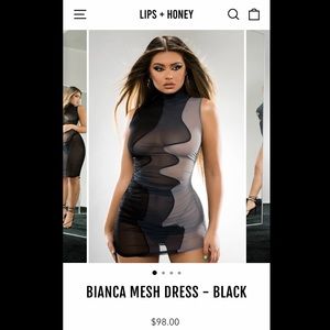 {SOLD} Lips&honey Bianca dress.